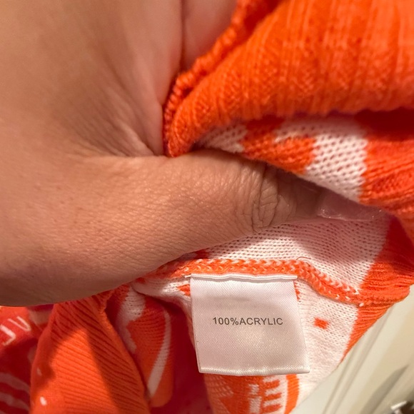 *sold* Whataburger Holiday Ugly Christmas Sweater Medium Men's Unisex Orange - Picture 5 of 6